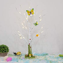 Load image into Gallery viewer, EAMBRITE White Twig Tree Lights Easter Tree with Bunnies Easter Decorations Gift for Kids (2ft/60cm)
