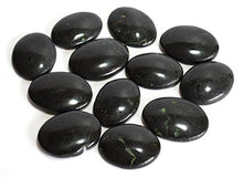 Load image into Gallery viewer, Stone of Protection - Reiki Healing Energy Charged Small Black Tourmaline Crystal Palm Stone Cabachone (3 x 4 cm Approx)