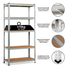 Load image into Gallery viewer, Heavy Duty 5 Tier Racking Shelf Garage Shelving Storage Shelves Unit (180x90x40cm) by Crystals®