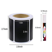 Load image into Gallery viewer, Chalkboard Labels, Joyoldelf 150Pcs Waterproof Reusable Blackboard Stickers Kit for Kitchen Organize with 1 White Chalk Pen, Removable Label Sticker to Decorate Your Pantry Storage Office (Rectangle)