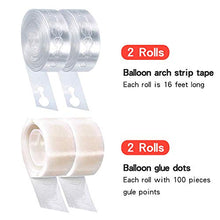 Load image into Gallery viewer, NOCHME Balloon Arch Strip Tape and Glue Dots Kit,2 Roll 16 Feet Double Hole Easier Use Balloons Decorating Garland Strips Tapes and 200 Glue Point Stickers for Party,Wedding,Birthday Party Decoration