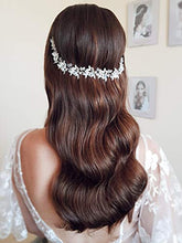 Load image into Gallery viewer, SWEETV Silver Rhinestone Wedding Headband Tiara Crystal Headpiece Bridal Hair Accessories for Bride Women