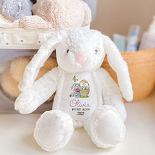 Load image into Gallery viewer, My First Easter Toy | Bunny Plush Soft 1st Easters Toys | Personalised Gifts with Name | 35 CM | Gift For Kid Child Nephew Baby Daughter Son | Bunnies Rabbit Keepsake Present