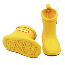 Load image into Gallery viewer, BAIYOU Baby Rubber Rain Kids Waterproof Wellington Wellies Boots, Yellow, 4.5 UK Child