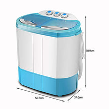 Load image into Gallery viewer, Portable Twin Tub Washing Machine 4.5 KG Total Capacity Washer And Spin Dryer Combo Compact For Camping Dorms Apartments College Rooms 2.5 KG Washer 2 KG Drying Blue&White