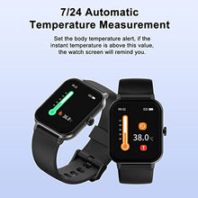Load image into Gallery viewer, IOWODO Smart Watch for Men Women, Fitness Tracker with Waterproof IP68,Heart Rate Monitor,Blood Oxygen(SpO2),Pedometer,Stopwatch,25 Sport Modes,Body Thermometer,Weather,Smartwatch for Android iOS