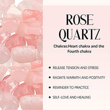 Load image into Gallery viewer, Natural Polished Rose Quartz Pink Polished Natural Stone Rose Quartz Crystal Chip Small Rose Quartz Stones Mini Crystal Stones Tumbled Polished Rocks for Jewelry Making Wicca Reiki Worry Healing Stone