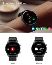 Load image into Gallery viewer, Deeprio Smart Watch 1.2" AMOLED Always-on Display 3ATM Waterproof 14 Sports for Men Women Android Phones iOS Compatible iPhone Samsung Heart Rate Blood Oxygen Monitor Smartwatch Fitness Tracker Black