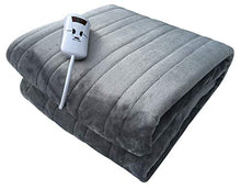 Load image into Gallery viewer, Schallen Grey Soft Heated Warm Throw Over Blanket with Timer and 10 Heat Settings 120x160cm