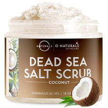 Load image into Gallery viewer, O Naturals Ultra Hydrating Coconut Dead Sea Scrub - Skin Smoothing Body Scrub Exfoliator & Foot Scrub, Anti Cellulite Body Exfoliator & Exfoliating Face Scrub / Facial Scrub To Fight Acne & Dead Skin