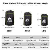 Load image into Gallery viewer, HEWOLF Adult Sleeping Bags 3 Season Envelope Camping Sleeping Bag Water Repellent Lightweight Rectangular Sleeping Bag for Outdoor Camping Trekking Hiking Fishing Green 1.6KG 10℃ to 15℃