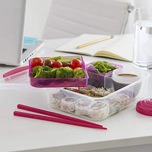 Load image into Gallery viewer, Sistema Bento Box TO GO | Lunch Box with Yoghurt/Fruit Pot | 1.25 L | Assorted Colours (Varies by Pack) | 1 Count