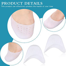 Load image into Gallery viewer, 4 x 3 Inches Silicone Toe Protector for Shoes Soft Forefoot Breathable All Round Gel Toe Pads Ballet and Athletes Pointe Shoes Support Sleeve Toe Caps Cushions Metatarsal Covers High Heel Shoes