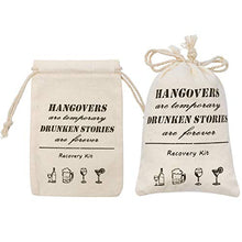 Load image into Gallery viewer, Whaline 20 Packs Bachelorette Hangover Kit Bags Cotton Recovery Kit Bags Survival Kit Bags Cotton Muslin Drawstring Bag for Bridal Shower Wedding and Valentine's Day Party Gift Decoration