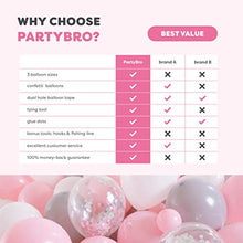 Load image into Gallery viewer, PartyBro Balloon Arch & Garland Kit | Pink, White, Grey, & Silver Balloons | Incl. Tying Tool, Balloon Tape, & Glue Dots | Decoration for Baby Showers, Birthdays, or Christenings for Girls & Women