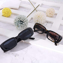 Load image into Gallery viewer, 2 Pcs Rectangle Sunglasses, UV 400 Glasses Retro Square Sunglasses Eyewear for Women