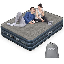 Load image into Gallery viewer, iDOO Queen size Air Bed, Inflatable bed with Built-in Pump, 3 Mins Quick Self-Inflation/Deflation Air Mattress, Blow Up Bed for Home Portable Camping Travel 205*156*46cm 295kg MAX