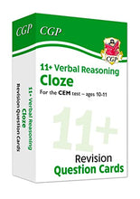 Load image into Gallery viewer, New 11+ CEM Revision Question Cards: Verbal Reasoning Cloze - Ages 10-11: superb revision for the 2022 tests (CGP 11+ CEM)