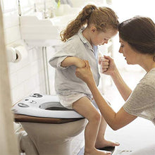 Load image into Gallery viewer, Upgrade Gimars Foldable Potty Toilet Training Seat for Baby with Front Anti-SplashBlock/Children Upgrade Portable Travel Baby Toilet Training Seat with 8 Antislip Silicone Pads & Carry Bag (White)