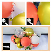 Load image into Gallery viewer, Coral Red Peach Gold Balloon Garland Arch Kit Paste Pink orange Balloons, Gold Metallic Balloons With 16ft Balloon Strip Tape, Balloon dots, Balloon Ribbon for Birthdays, Baby Showers, Weddings, Party
