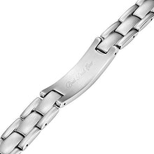 Load image into Gallery viewer, Willis Judd Mens Titanium DAD Bracelet Engraved Best Dad Ever with Gift Box & Link Removal Tool