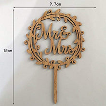 Load image into Gallery viewer, Losuya Mr Mrs Cake Topper Rustic Wood Wedding Party Engagement Decoration Favor