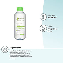 Load image into Gallery viewer, Garnier Micellar Cleansing Water For Combination Skin 400ml, Gentle Face Cleanser & Makeup Remover, Fragrance Free, Recognised By The British Skin Foundation, Use With Reusable Micellar Eco Pads