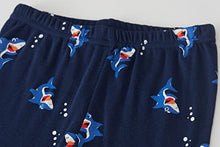 Load image into Gallery viewer, Boys Pyjamas Dinosaur Planet Kids Pjs Sets 100% Cotton Nightwear Toddler Clothes Long Sleeve Sleepwear 2 Piece Outfits 2-10 Years (7-8 Years, Shark Blue)