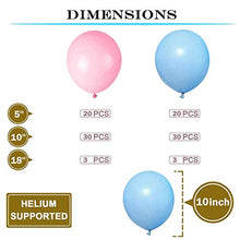 Load image into Gallery viewer, Yiran Pink Blue Balloons Garland Arch Kit, 110pcs Baby Blue Balloons Baby Pink Balloons White Balloons Gender Reveal Party Decorations, for He or She Party, Boy or Girl Party