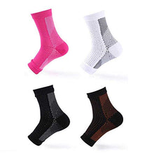 Load image into Gallery viewer, Casiz Dr Sock Soothers, Socks Anti Fatigue Compression Foot Sleeve Support Brace Sock Washes Well, Holds Shape & Better Than a Night Splint Black Size M 1 Pair