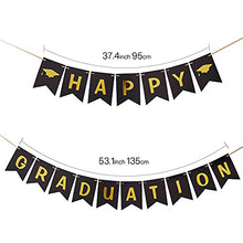 Load image into Gallery viewer, PartyWoo, Black and Gold Signs Banner, Decorations, Graduation Party Supplies 2022, Grad-9321