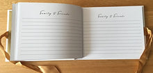 Load image into Gallery viewer, ukgiftstoreonline White Wedding Guest Book Gift With Gold Ribbon
