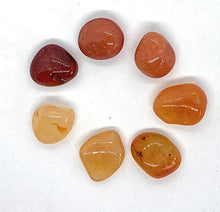 Load image into Gallery viewer, 3 Pc Carnelian Small-Medium Crystal Tumble Stones