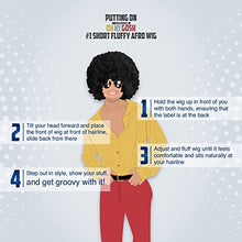 Load image into Gallery viewer, Creamily Mens Wig Short Fluffy Afro Curly Hair Black Wigs Heat Resistant Synthetic Unisex Men Women Cosplay Anime Fancy Funny Daily Use Wigs