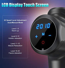 Load image into Gallery viewer, Muscle Massage Gun Deep Tissue Percussion Massager - Handheld Electric Body Massagers Sports Drill for Athletes Pain Relief&Relax, Super Quiet Brushless Motor Cordless,20 Speed Level,Wattne W2 (Black)