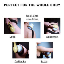 Load image into Gallery viewer, ROWALU SLIM-500 | Body Massager for Back, Shoulder, Neck and Leg | Cellulite Remover | Lymphatic Drainage Massager | Muscle and Sciatica Pain Relief with Natural Exfoliating Sponge for Free