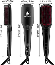 Load image into Gallery viewer, MiroPure Hair Straightening Brush 2 in 1 Ionic Hair Straightener Brush Hot Comb MCH Heating Smoothing Brush with 16 Heating Settings, Dual Voltage
