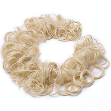Load image into Gallery viewer, SEGO Bleach Blonde Long Scrunchie Scrunchy Updos Voluminous Hair Bun Synthetic Curly Messy Chignon Ponytail Hairpiece