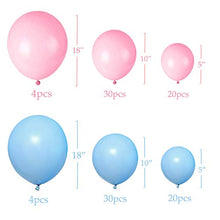 Load image into Gallery viewer, Blue Pink Balloons Garland Arch Kit, 16Ft Long Baby 110pcs Pink and Baby Blue Balloons for Gender Reveal Party, He or She Gender Reveal, Boy or Girl Party Baby Shower Party Decorations.