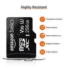 Load image into Gallery viewer, Amazon Basics - 256GB microSDXC Memory Card with Full Size Adapter, A2, U3, read speed up to 100 MB/s