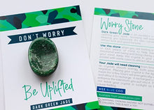 Load image into Gallery viewer, Dark Green Jade Crystal Worry Thumb Stone Meditation Spiritual Stress Relief Gift Birthday Healing Energy Reiki Chakra