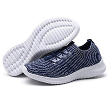 Load image into Gallery viewer, konhill Womens Trainers Slip On Comfortable Walking Shoes Lightweight Breathable Athletic Soft Tennis Sneakers 9UK Navy