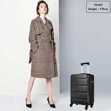 Load image into Gallery viewer, Kono Cabin Luggage Hard Shell ABS Carry-on Suitcase with 4 Spinner Wheels and Dial Combination Lock(Black)