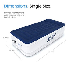 Load image into Gallery viewer, Active Era Luxury Single Size Air Mattress - Elevated Inflatable Air Bed, Electric Built-in Pump, Raised Pillow & Structured I-Beam Technology