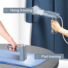 Load image into Gallery viewer, Cosicosy Travel Clothes Steamer, Garment Steamer Handheld Steamer for Clothes Portable Iron Steamer Wrinkle Remover for Home with Fast 25s Heat-up Detachable Water Tank Blue