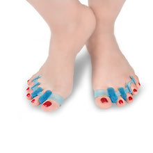 Load image into Gallery viewer, 5 Pieces Kit with Silicone Toe Separators,Gel Spreaders, Big Toe Stretcher and Bonus Storage Bag for Bunion Corrector, Hammer/Claw Toe Straightener, Overlapping Toes, Arthritis Relief