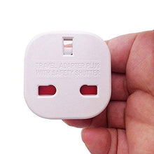 Load image into Gallery viewer, Q4U Q4UW2 Travel Adaptor White UK to EU Convert Power UK plug 3 pin to European Plug 2 Pin, Pack of 2