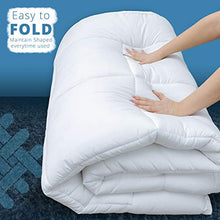 Load image into Gallery viewer, ACRALI HOME Mattress Topper Double 4 Inch Thick - Quilted Double Mattress Topper Made with Fluffy Hypoallergenic Microfibre with Strong Corner Straps for Luxury & Comfort (Double, 137x190cm)