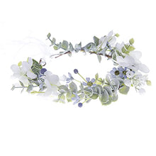 Load image into Gallery viewer, Flower Crown Boho Flower Wreath Artificial Floral Crown Bridal Headpiece Greenery Crown for Wedding Ceremony Party Festival