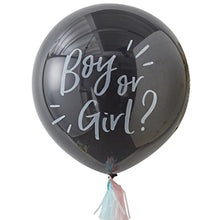 Load image into Gallery viewer, Ginger Ray Boy or Girl Giant Gender Reveal Baby Shower Confetti Balloon Decoration 36 Inch, Black